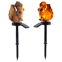 led solar light squirrel outdoor garden waterproof lawn stakes lamps yard art for home courtyard decoration solar light