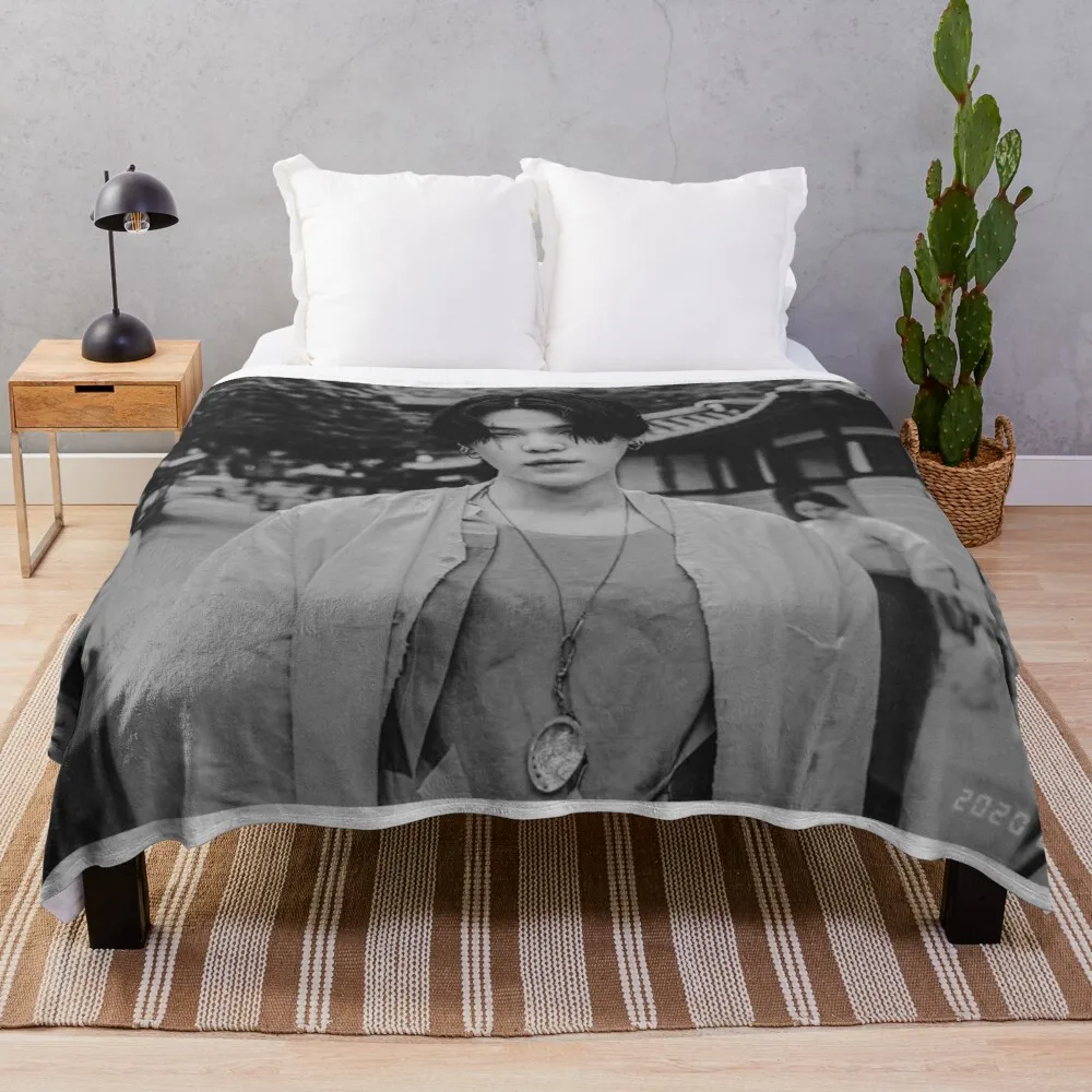 

agust d Throw Blanket vintage blanket Thin wadding blanket