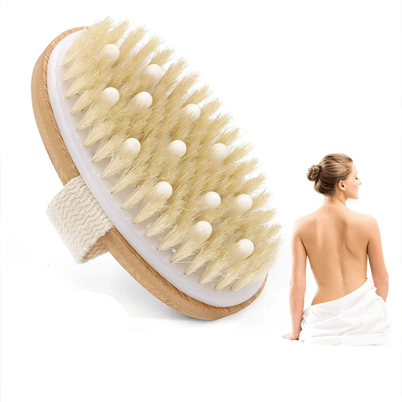 

Dry Skin Body Brush Exfoliating Bath Brush Back Scrubber Back Brush Medium Strength Body Scrub Skin Bathing Brushing