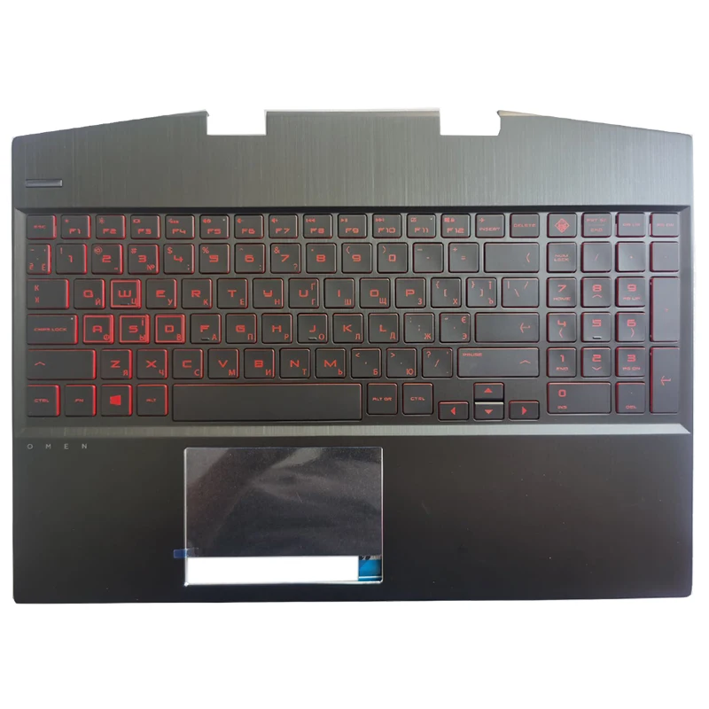 

NEW Russian RU Red Laptop Keyboard For HP OMEN 15-DH 15-DH000 TPN-C143 with palmrest upper cover backlight