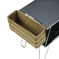 portable foldable desk side bag side pockets utensil storage bags polyester cloth camping desk outdoor tool accessories