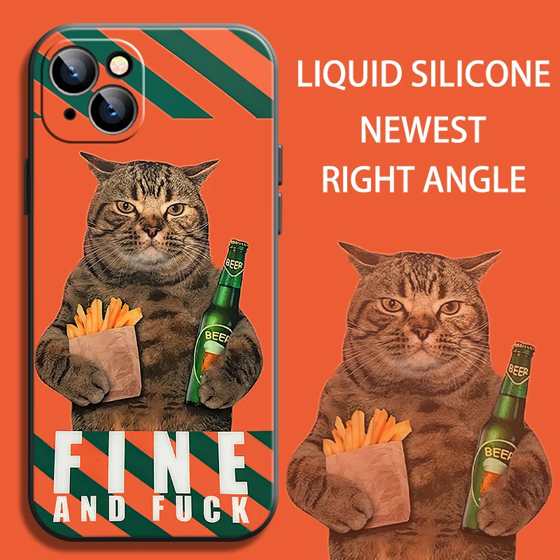 

Trendy Brand Cat Phone Case For iPhone 11 12 13 Pro MAX X XR XS MAX 13 12 Mini 6 6S 7 8 Plus SE 2020 Lens Protective Flower Soft