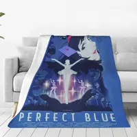 Perfect Blue Poster Flannel Blanket Awesome Throw Blanket for Bed Sofa Couch 125*100cm