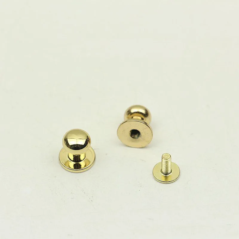 50pcs 7mm Copper Nipple Nail Buckles Metal Rivet for Bag Purses Fastner Clasps Studs Screw Buttons Leathercraft Accessories