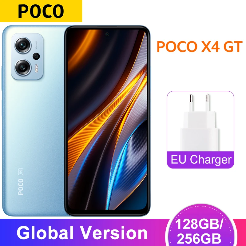 Global Version POCO X4 GT 5G Smartphone 128GB/256GB Dimensity 8100 144Hz Dynamic Switch Display 67W Charging 64MP Triple Camera