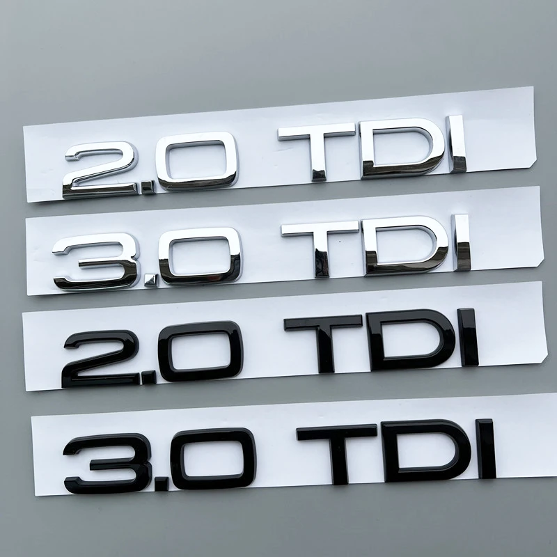 

Автомобильные 3D ABS 2,0 3,0 TDI буквы логотип значок эмблема наклейки для Audi A3 A4 A5 A6 A7 A8 Q2 Q3 Q5 Q7 Q8 аксессуары Quattro