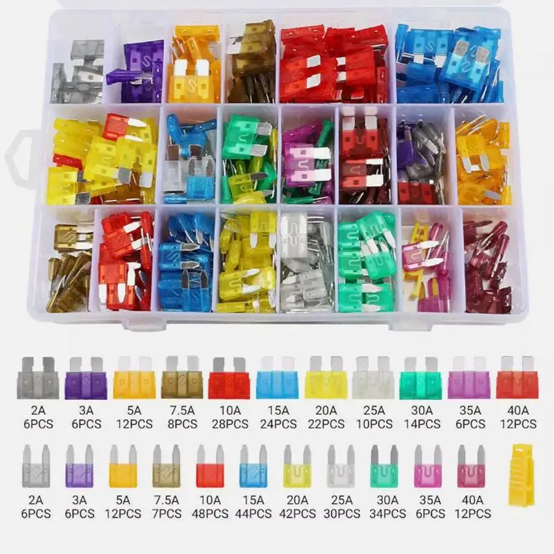 

420 шт. автомобильный предохранитель, набор предохранителей для автомобиля, грузовика, мотоцикла, лодки, предохранители ATCATO, лопасти, автомобильный грузовик, автомобильный предохранитель