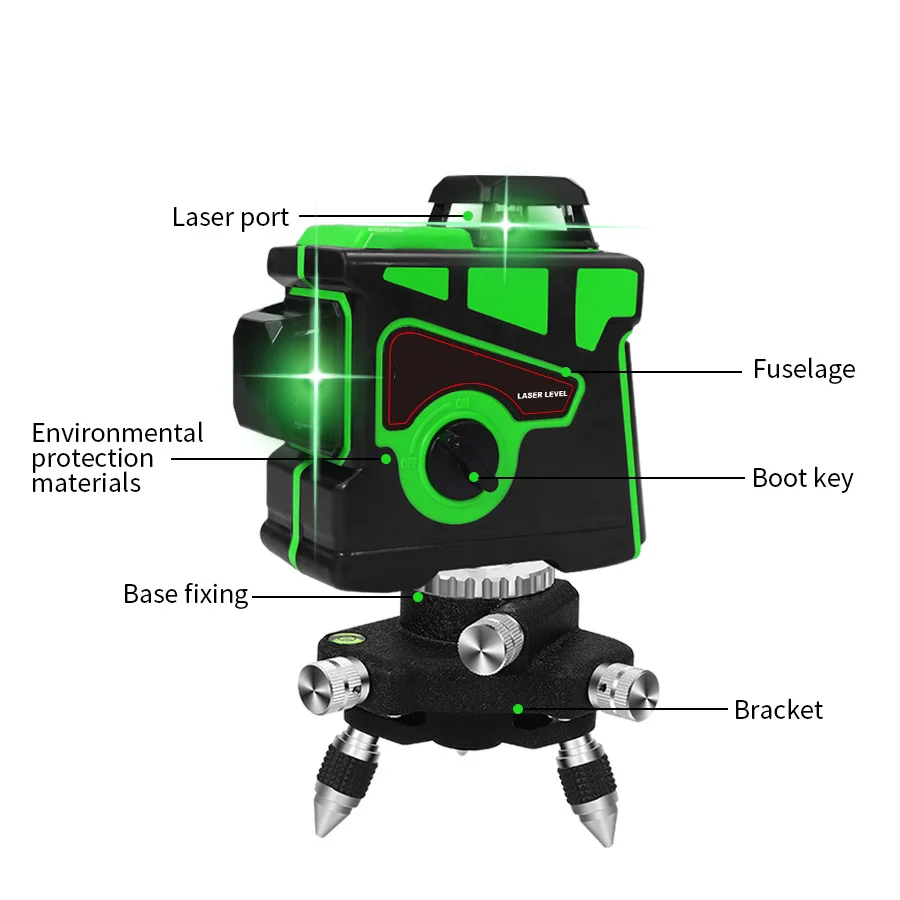 

cross laser level 12 360 laser 3d green level tile leveling system