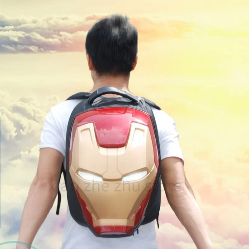 Мотоциклетная сумка Marvel Iron Man крутой рюкзак с мультяшным дизайном для взрослых
