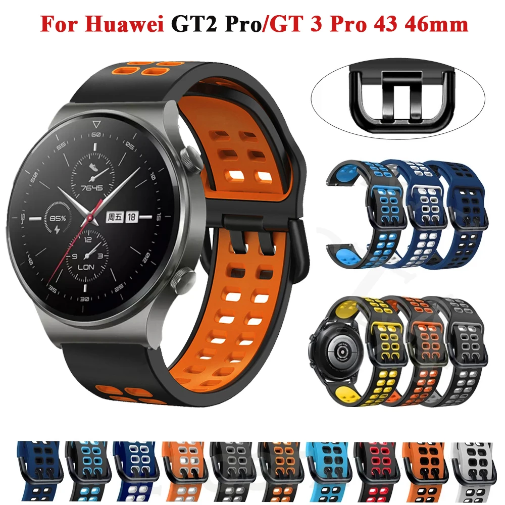Ремешок силиконовый для Huawei Watch GT2 GT 2 3 Pro 46 мм спортивный браслет смарт-часов Honor