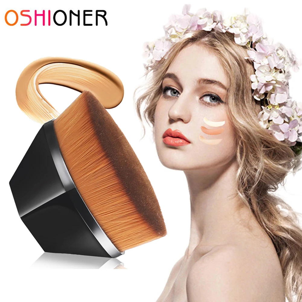 

Makeup Brushes Tool Hexagon No Trace Foundation Brush BB Cream Cosmetic Powder Makeup Brushes Loose Powder Flat Brush