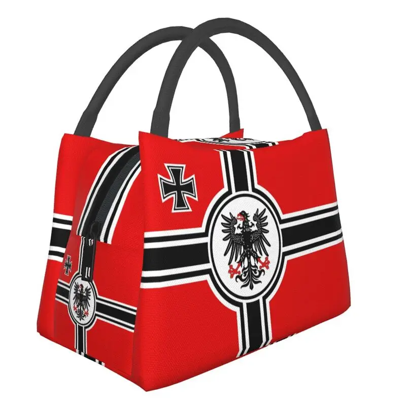 

German DK Reich Empire Of Flag Insulated Lunch Tote Bag for Germany Proud Portable Cooler Thermal Bento Box Hospital Office