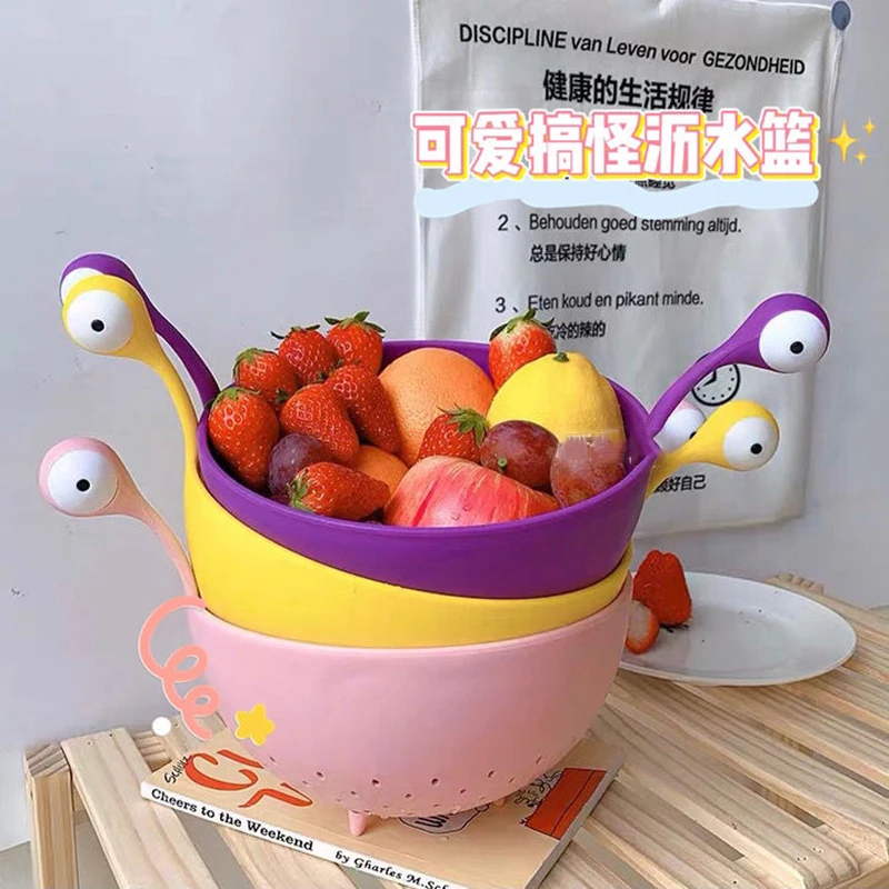 

Симпатичная многофункциональная сливная корзина для фруктов и овощей, кухонный органайзер, сливная корзина для раковины, бытовые гаджеты, ...