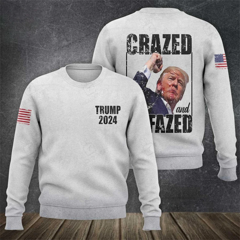 Новинка худи с надписью Дональд Трамп унисекс американский флаг фото Трампа