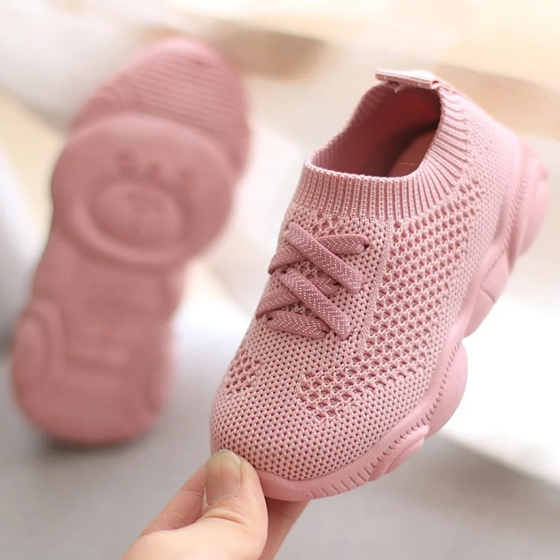 

2022 Kids Shoes Anti Slip Soft Bottom Baby Sneaker Casual Flat Sneakers Shoes Children Girls Boys Breathable Sports Shoes