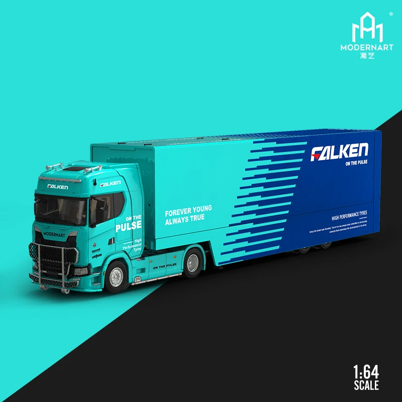 

TimeMicro ModerArt 1:64 FALKEN tractor container truck Diecast Model Car