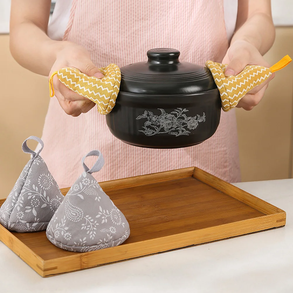 Кухонная кастрюля перчатка треугольная крышка с защитой от ожогов вмещает