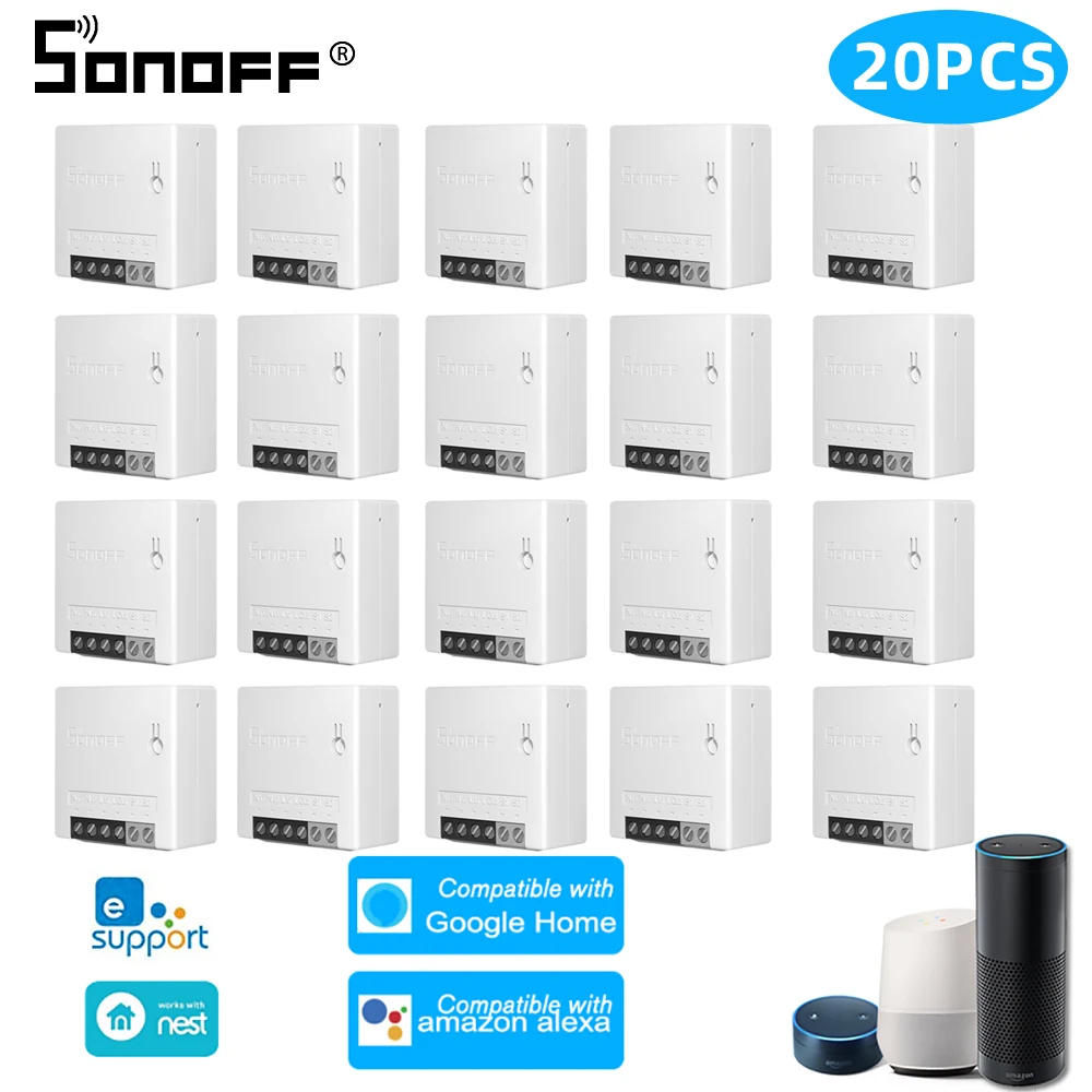 

SONOFF Mini R2 10A Smart Switch WiFi Light Switch for Smart Home Automation Works with Amazon Alexa Google Home Assistant IFTTT