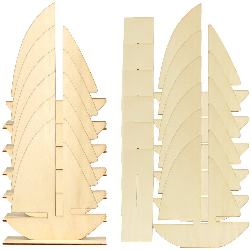 

Sailboat Wooden Wood Model Boat Sail Nautical Beach Sailing Ship Decorations Decor Diy Rustic Unfinished Shaped Embellishments