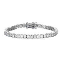 trendy 3mm high carbon diamond tennis bracelet for women 925 sterling silver 5a zircon chain bracelets bangles birthday gift