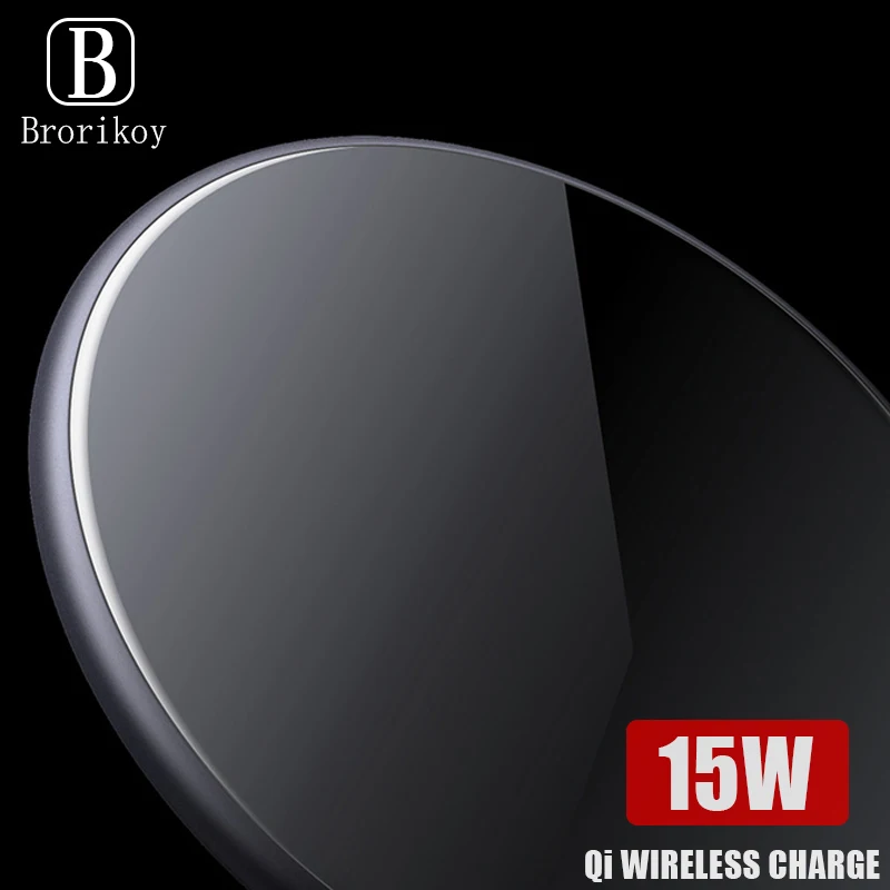 15 Вт Qi Беспроводная Быстрая зарядка для Samsung Note 10 Huawei Mate 20 Pro ультратонкое