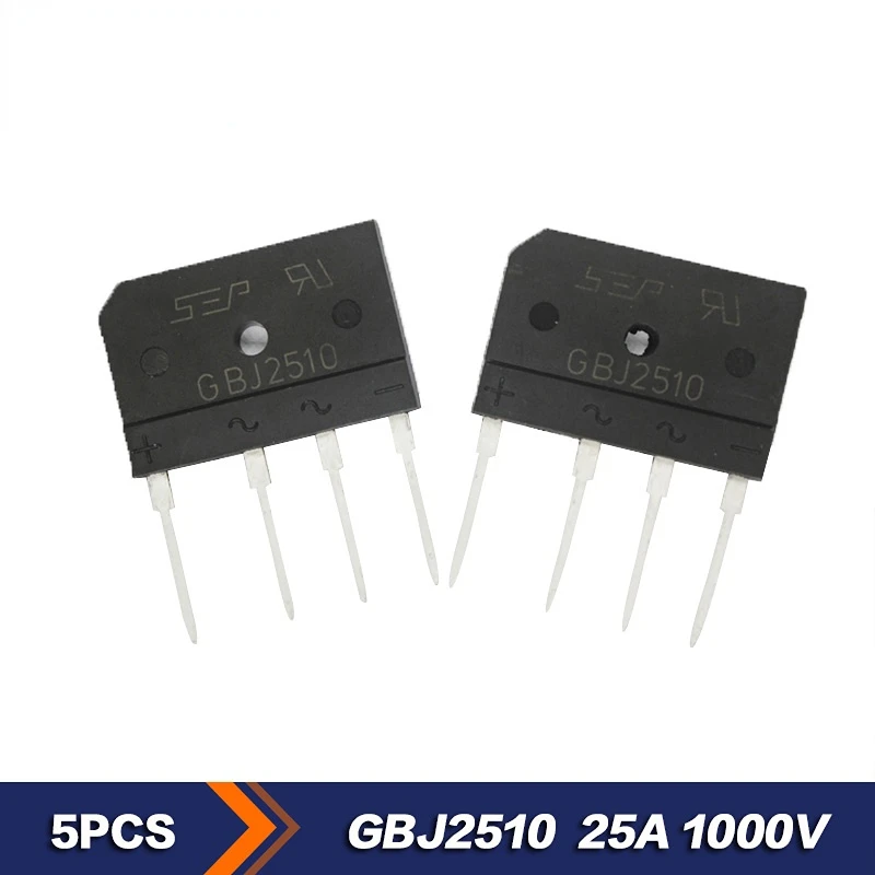 

5PCS GBJ2510 Rectifiers Diodes 25A 1000V Diode bridge rectifer electronic components