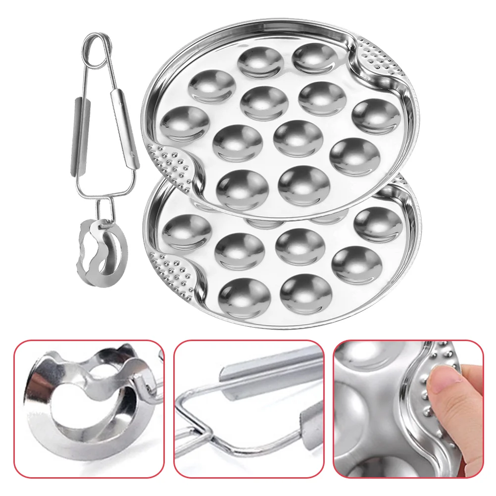 

Snail Dish Escargot Trays French Useful Stainless Steel Heat Resistant Baking Plate