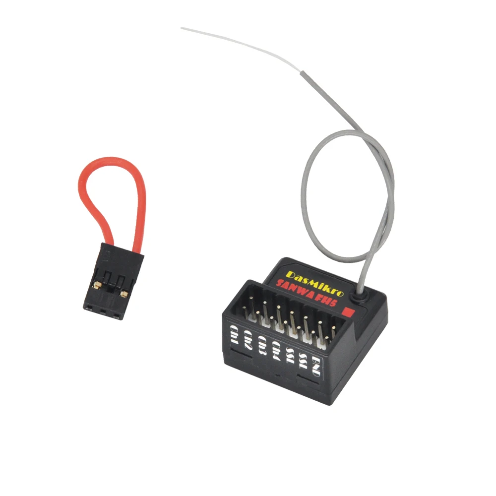 Фото Sanwa FH5 4-канальный поверхностный приемник с длинной антенной DSK-493L для передатчика M17 MT-5 MT-R FHSS-5 1/10 1/12 часть модели радиоуправляемого автомобиля №1