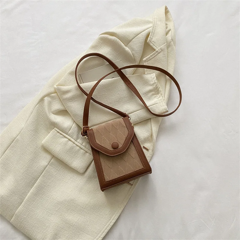 Лоскутная сумка контрастных цветов для мобильного телефона новые винтажные