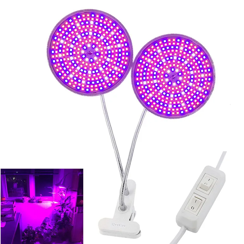 290 Led Bulbs Full Spectrum Dual Head Plants Flowers Growing Lights Indoor Hydroponic Greenhouse Lighting
