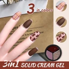 Новинка 2022, УФ-гель, трехцветный твердый консервированный Гель-лак для ногтей, блестящий стойкий Гель-лак для салона дизайна ногтей