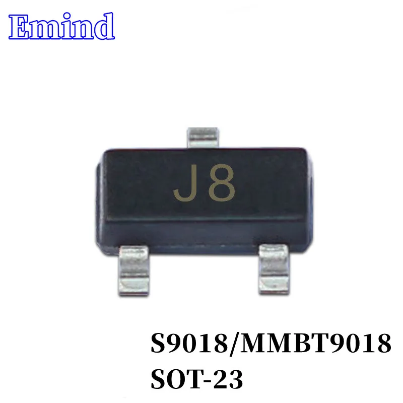 

500/1000/2000/3000Pcs S9018/MMBT9018 SMD Transistor SOT-23 Footprint J8 Silkscreen NPN 30V/50mA Bipolar Amplifier Transistor