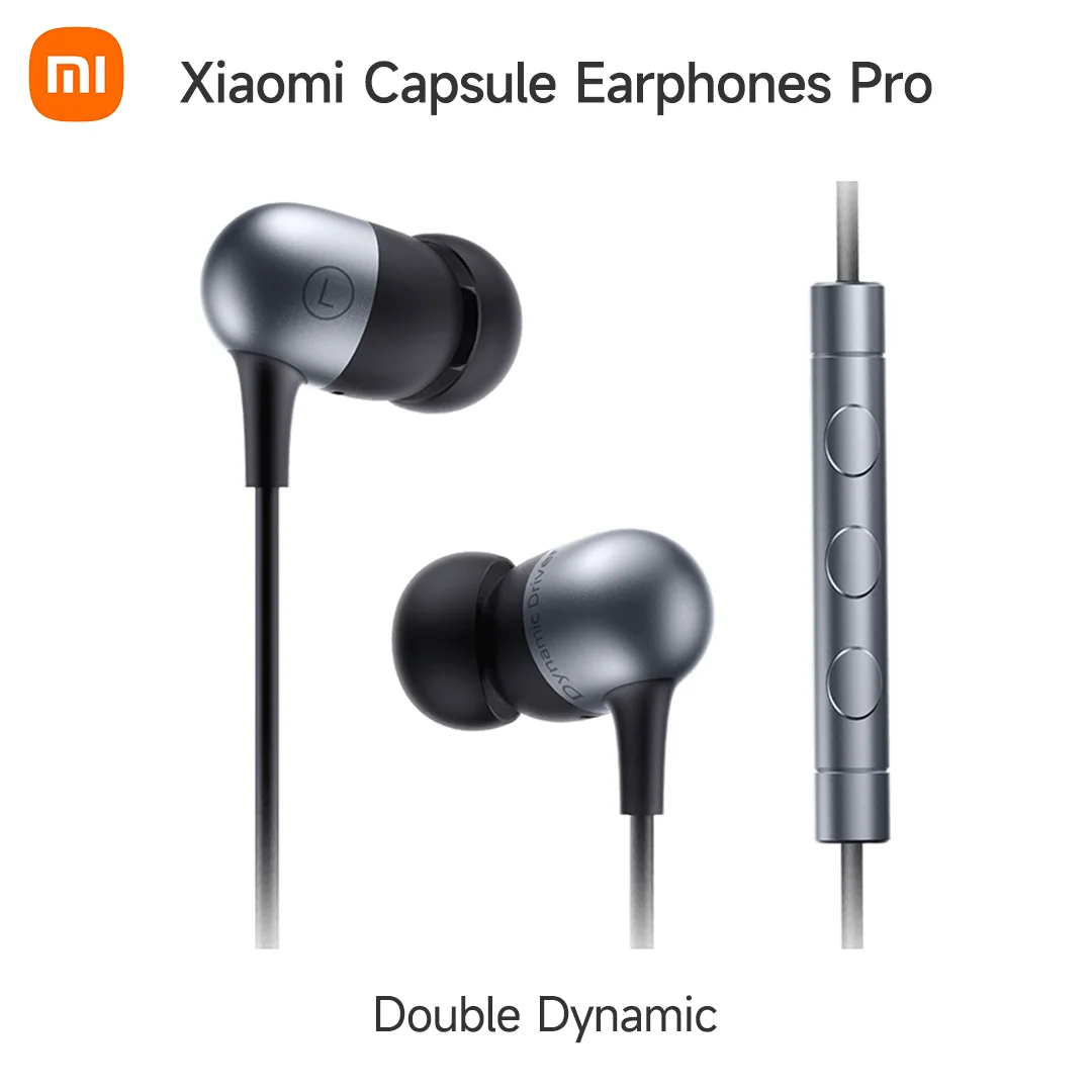 

Наушники Xiaomi Capsule Pro с двумя динамическими драйверами, аудиоразъем 3,5 мм, проводные наушники-вкладыши Mi с микрофоном