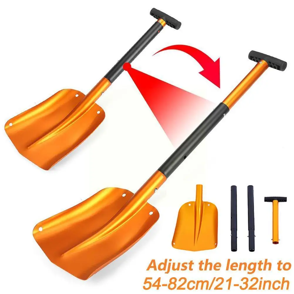 

Retractable Outdoor Shovel Aluminum Alloy Ice Shovel Shovel Garden Remover Tool Folding Survival Camping Winter Tools A3a5