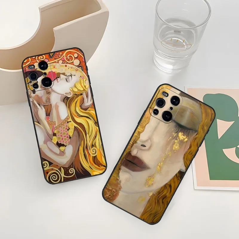 

Kiss By Gustav Klimt Phone Case For OPPO Reno 6 Pro 7 Find X5 Neo X3 A55 A16 A74 A93 K9 K9S A924 A57 A92 A54 Back Cover