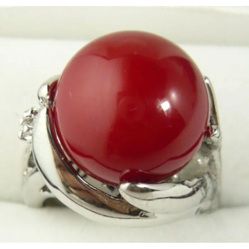 

Bague en corail rouge taille 7 8 9 AAA K017, livraison gratuite