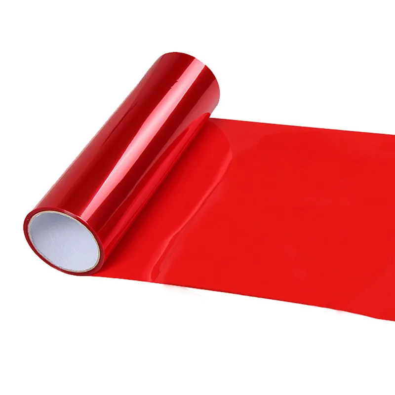 Red Car Light Headlight Taillight Tint Styling Waterproof Protective Vinyl Film Tintting Car Sticker Accessories 30X60/150CM images - 6