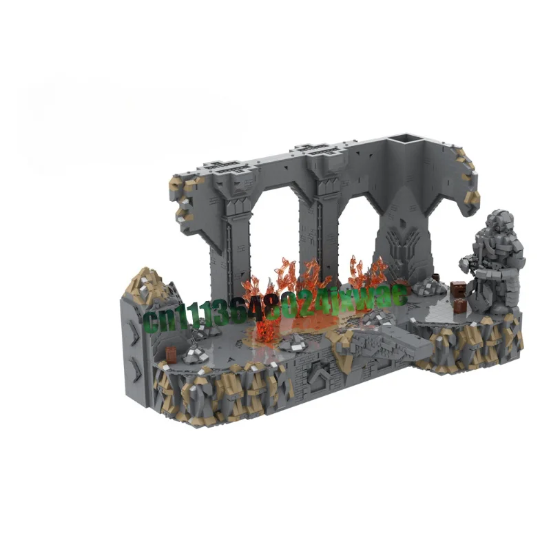 Конструктор 5508 деталей: Мост Мория, Сцена с каменным замком, Модель MOC, Креативная архитектура, Сборная игрушка-головоломка, Коллекционный подарок (art.: 3920dbd54821e) - 3920dbd54821e