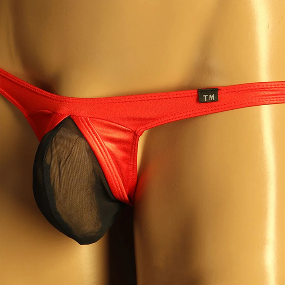 

Sexy Men 2022 Briefs Lingerie Ice Silk Soft Underwear Thong Shorts Soft Raised Underpants Bugle Pouch Thong Briefs Panties