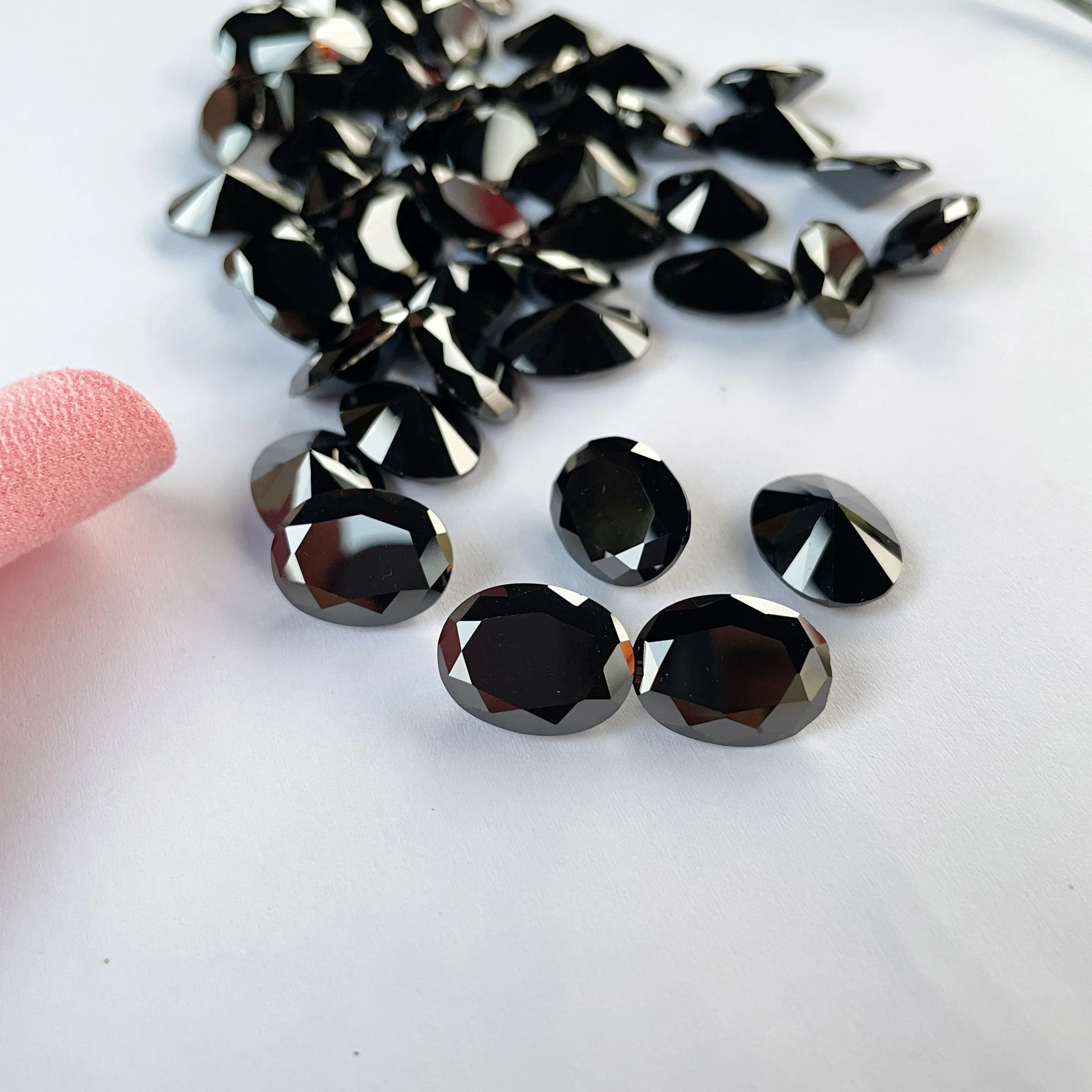 AAAAA овальной формы кубический цирконий камень 2X3 мм ~ 10X20 цвета шампанского