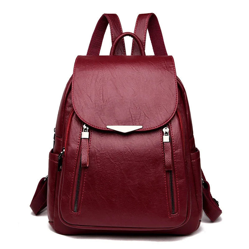 

Women's Backpack Travel Large Backpack PU Leather Handbag Schoolbag For Girls Women's bag Female Shoulder Back mochila