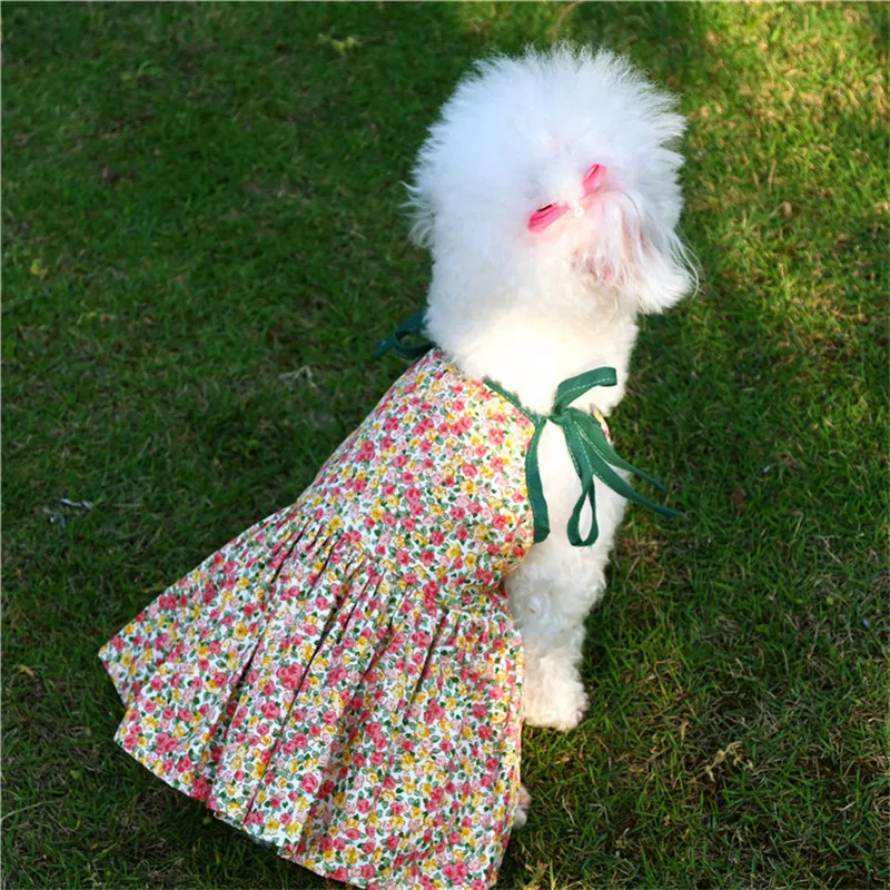 Дешевая Одежда для щенка летнее платье собаки костюм маленькой кошки чихуахуа