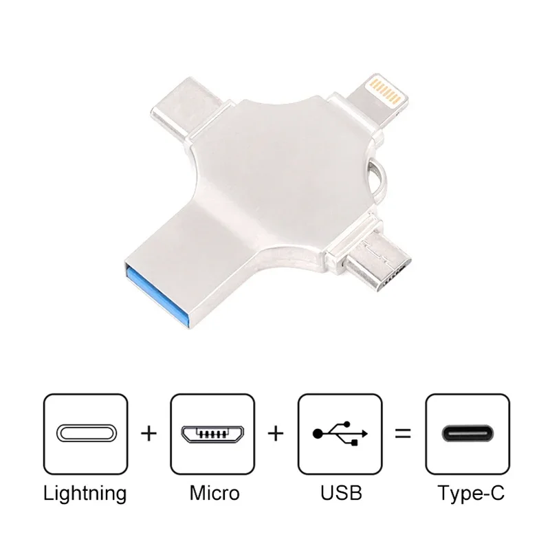 Флешка 128 ГБ Usb Flash 1 ТБ 512 256 USB-C Тип C смартфон Micro USB OTG Память для iPhone IOS