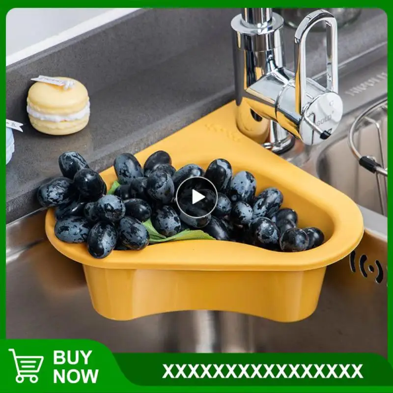 

Sink Strainer Basket Multifunctional Save Space Faucet Mat General Drain Holders Sink Drain Basket Faucet Stroage Shelf Plastic