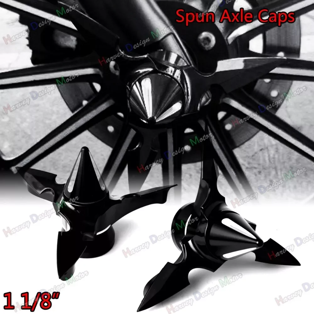

Колпачки для оси спиннинга с черным крученым лезвием для Harley 1 1/8 дюймов Touring 2008-2017 Street Glide Dyna Sportster 883 1200