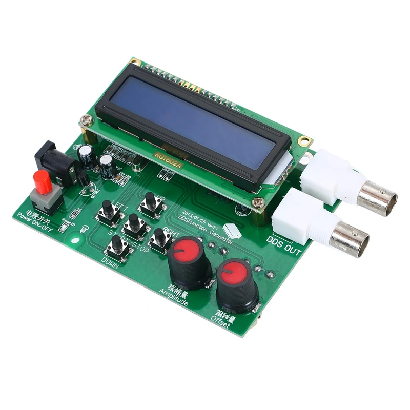 

DDS Function Signal Generator Module Triple-Cornered Wave Sine Square Sawtooth Wave Kit 1Hz-65534Hz DC 7V-9V LCD Display