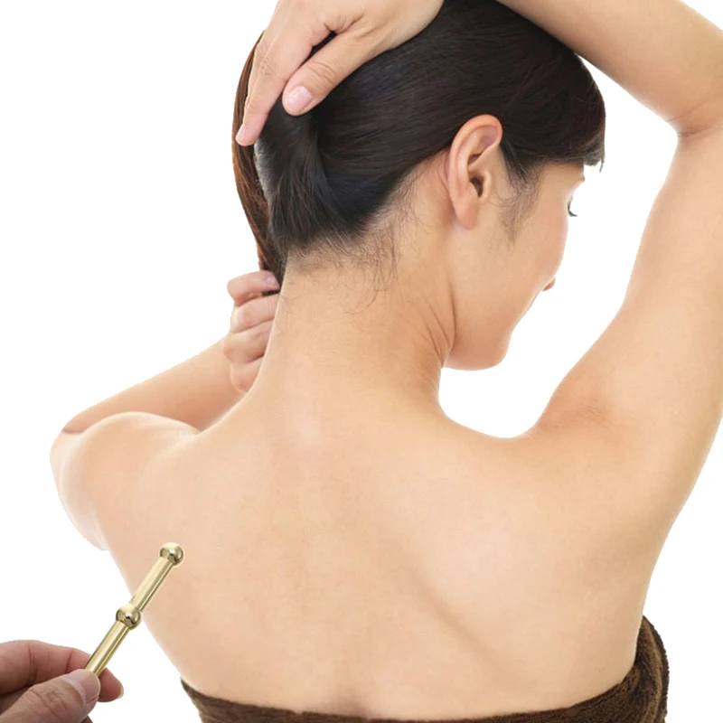 Ручка для акупрессуры из чистой меди семейный массажный Стик улучшения зрения