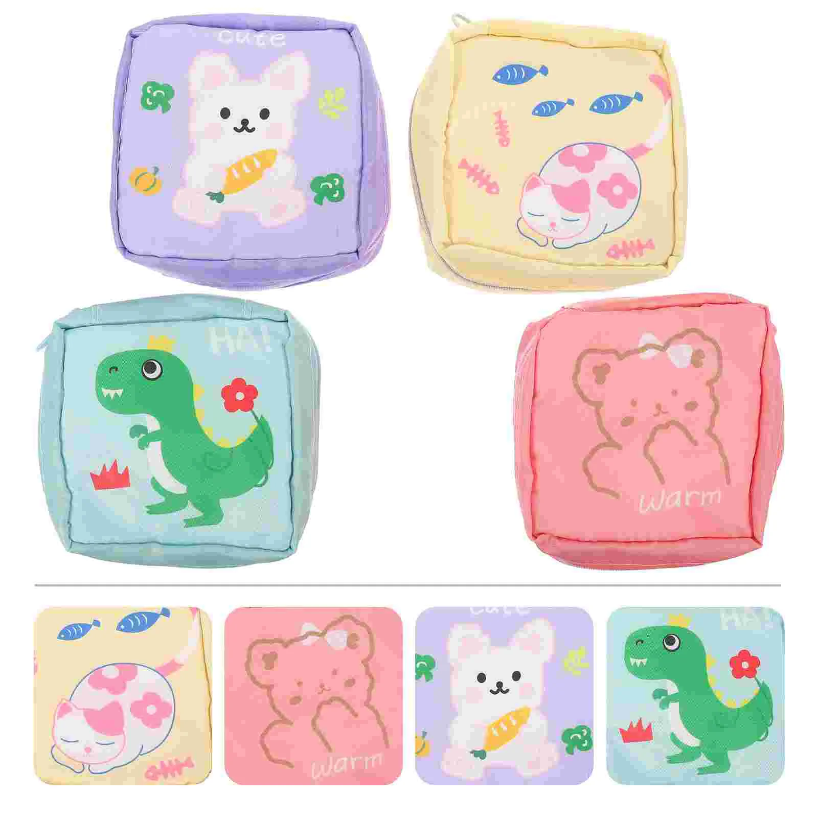 

Bag Period Tamponpad Storage Pouch Women Cartoon Sanitary Toiletry Zipper Ladies Menstrual Portable Practical Pouchesadorable