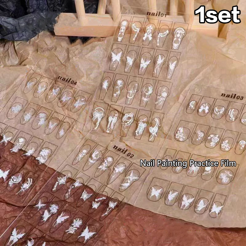 Акриловая палитра для тренировок по дизайну ногтей многоразовая прозрачная