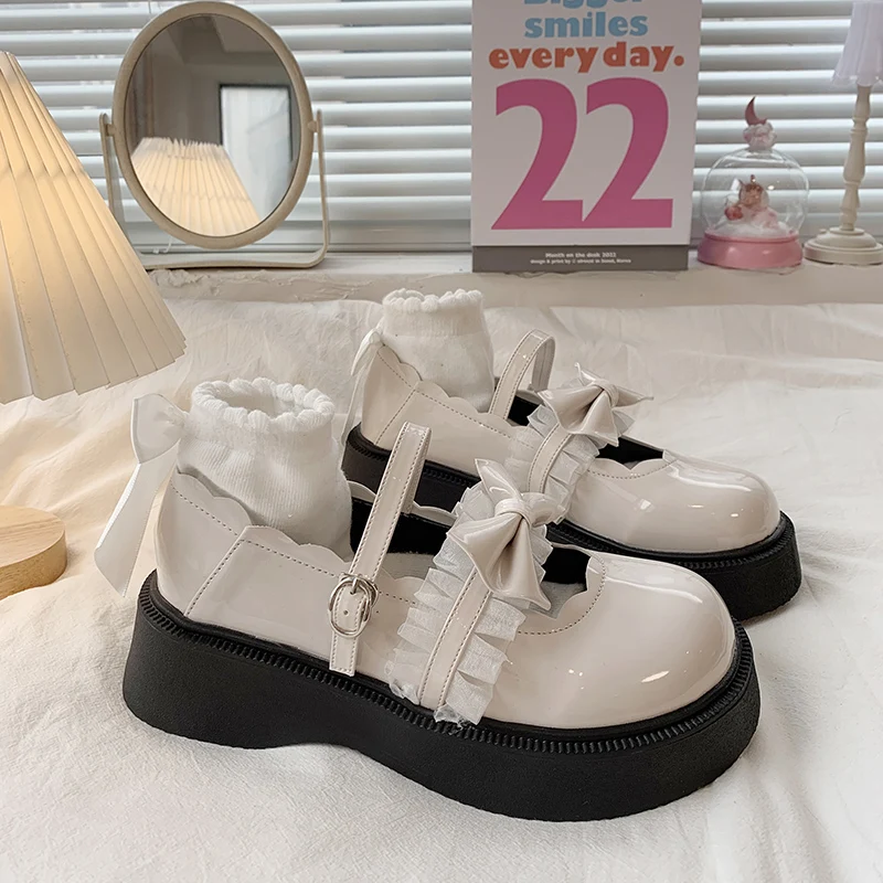 

Обувь в британском стиле для медсестер, женская обувь, оксфорды на платформе с бантом, женские универсальные летние костюмы для кормящих ма...